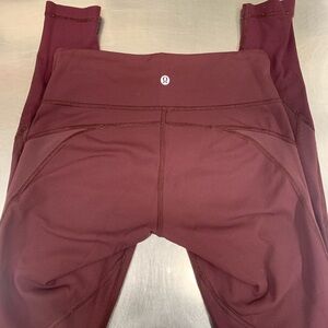 Lululemon Burgundy  High-Waist Leggings size 6